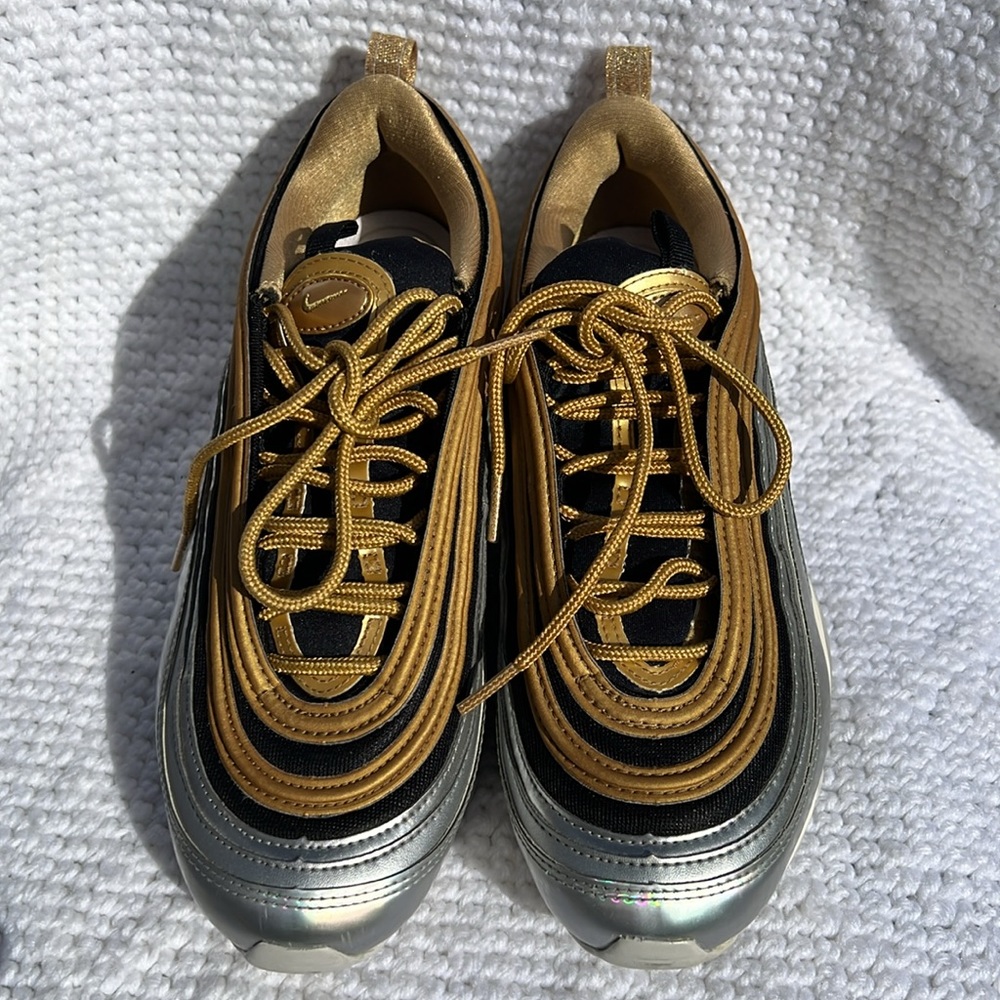Nike Air Max 97 SE Vast Gray Gold Metallic Women’s size 8.5 - Picture 6 of 10